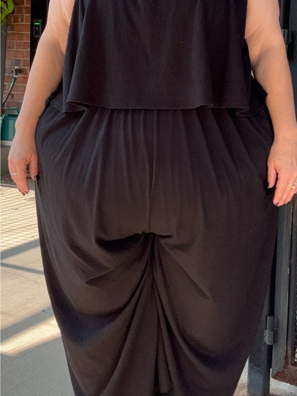Womens Black Wide-Leg Jumper